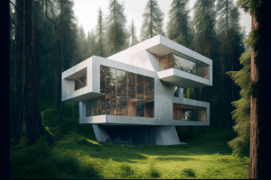 HiHomie ultrarealistic complex modern house made of white concr 5663d806 e31f 4f55 afea 4040852dcd0b Hi Homie