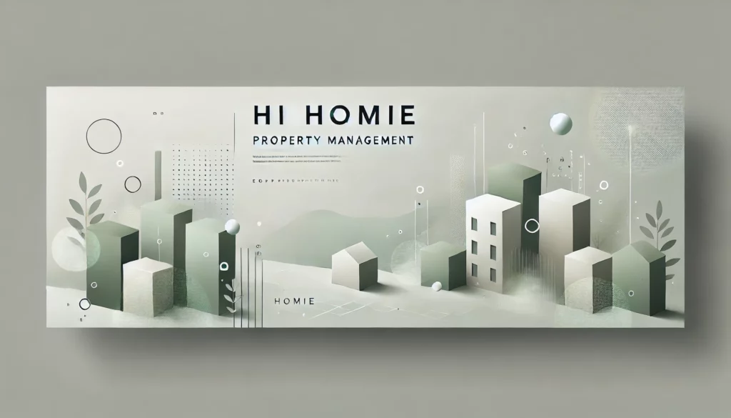 DALL·E 2024 09 06 10.53.32 A clean and stylish horizontal banner image for a website header focusing on a minimalist design. The image features soft green tones and modern elem Hi Homie